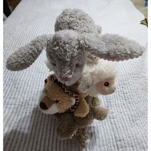 Walgreens Stacked Animal Plush Bunny Lamb‎ Lion Elephant Crinkle Toy 296170